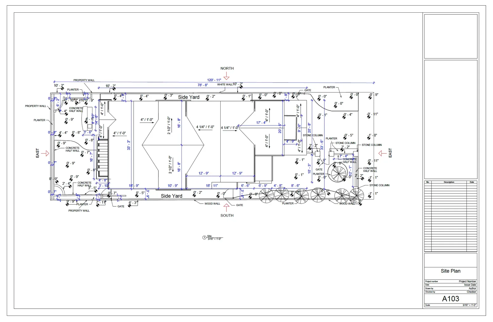 MEDIA360VR as-built site plan of a full property lot with structures and exterior elements